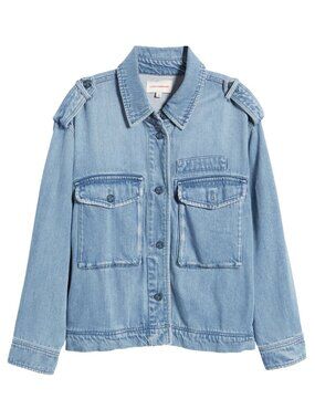 Lucky Brand Liquid Denim Utility Jacket Tencel Lyocell NWT XL